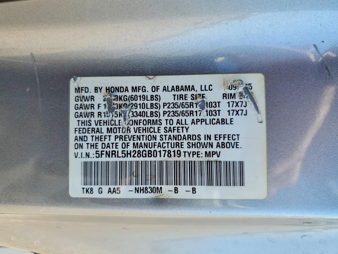 Honda Odyssey Lx