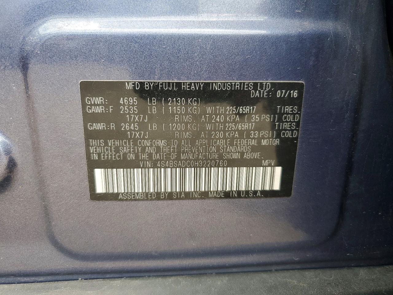 Subaru Outback 2.5i Premium