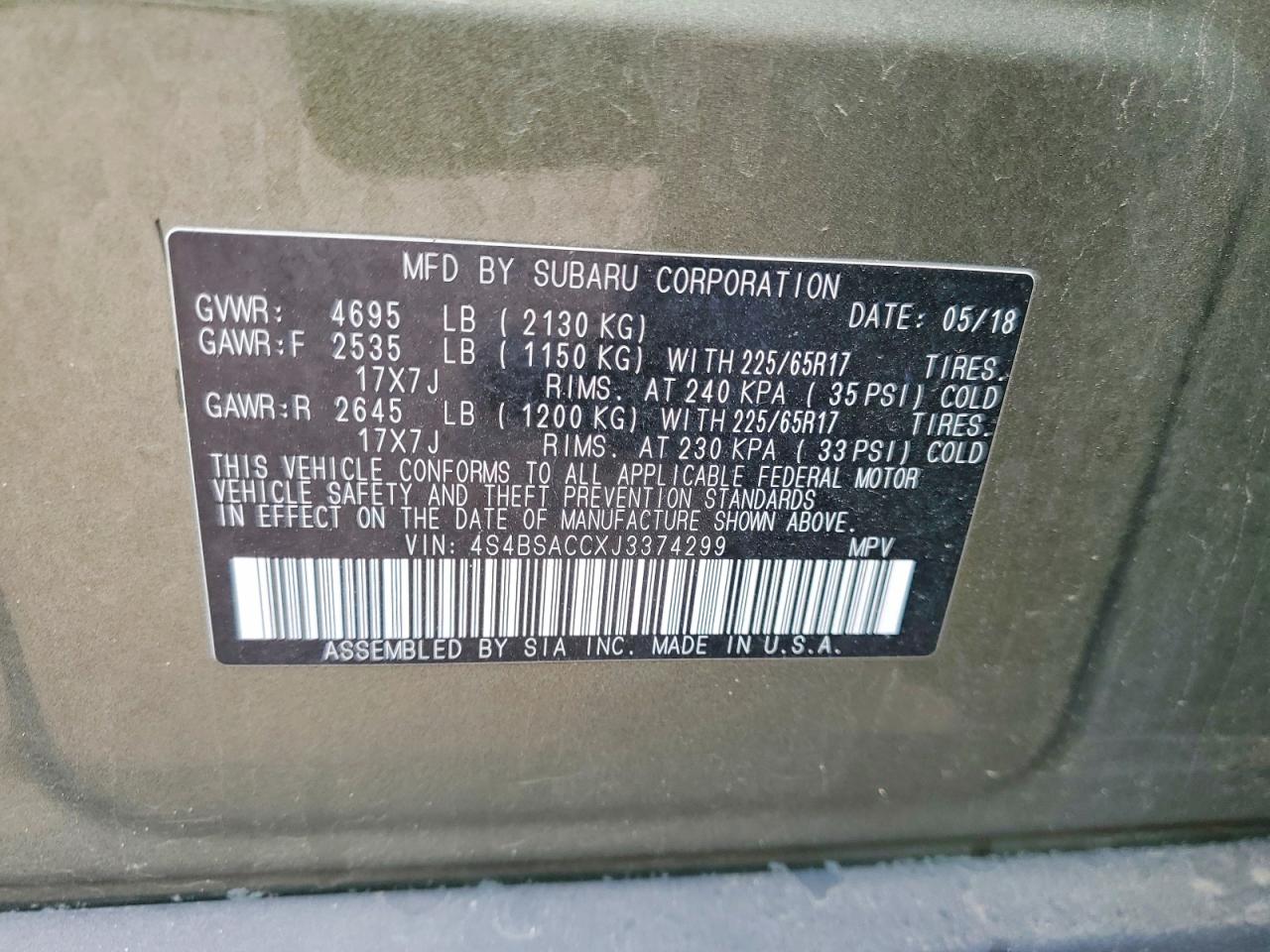 Subaru Outback 2.5i Premium