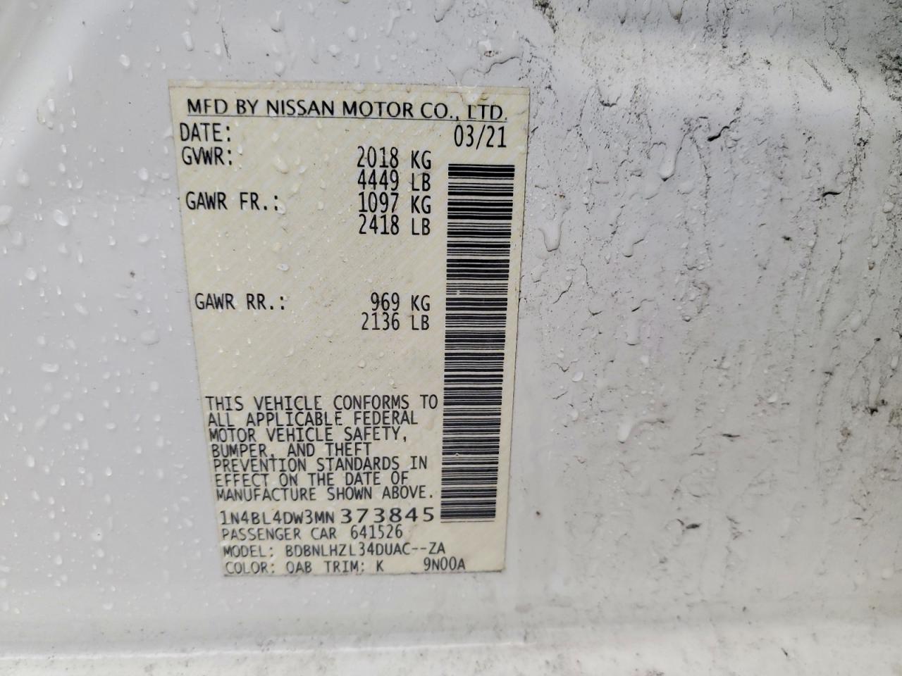 Nissan Altima 2.5 Sv