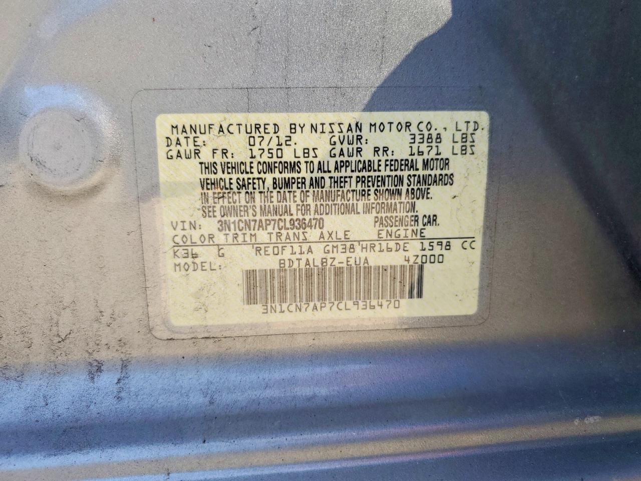 Nissan Versa 1.6 S