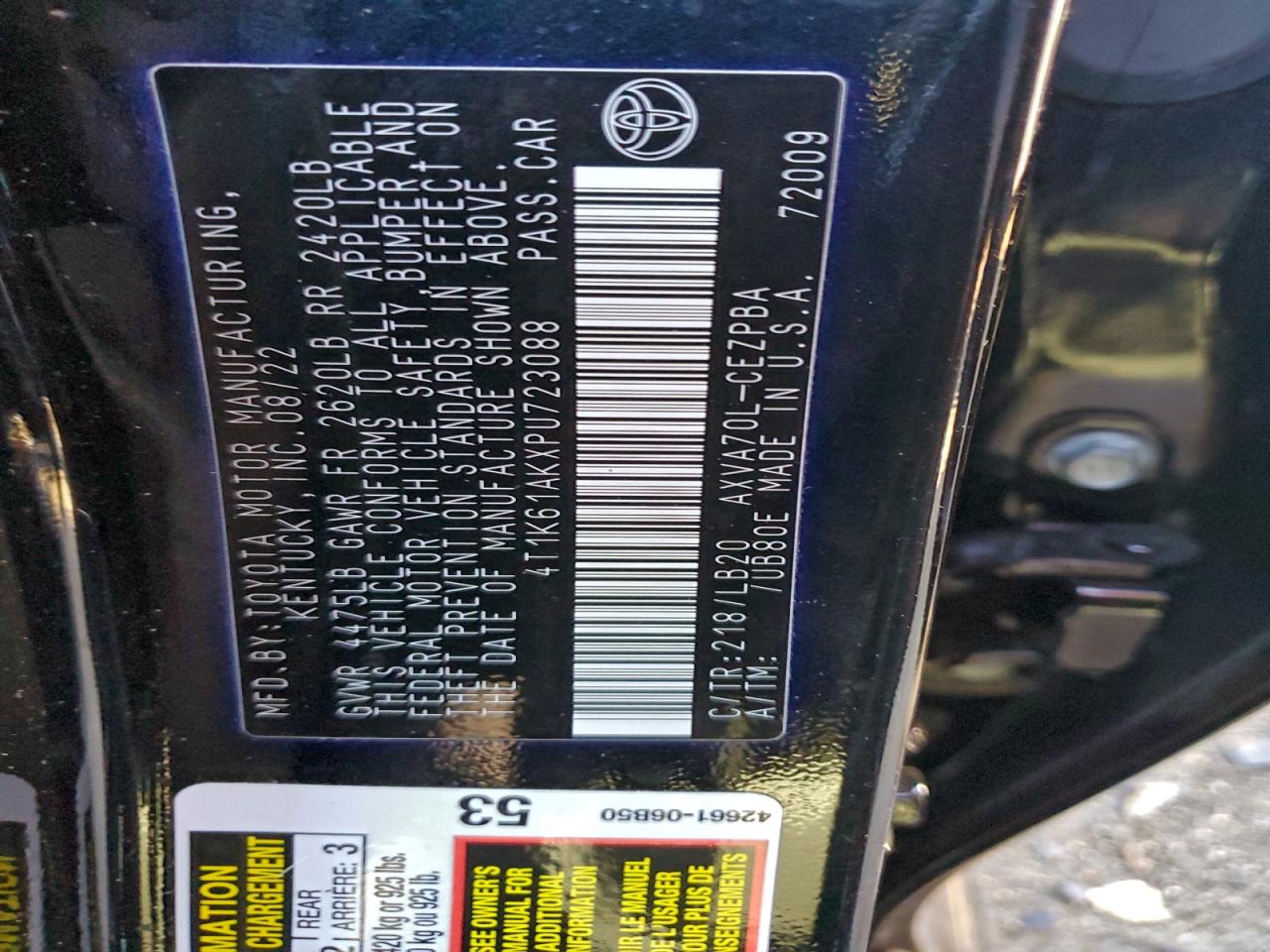 Toyota Camry Xse