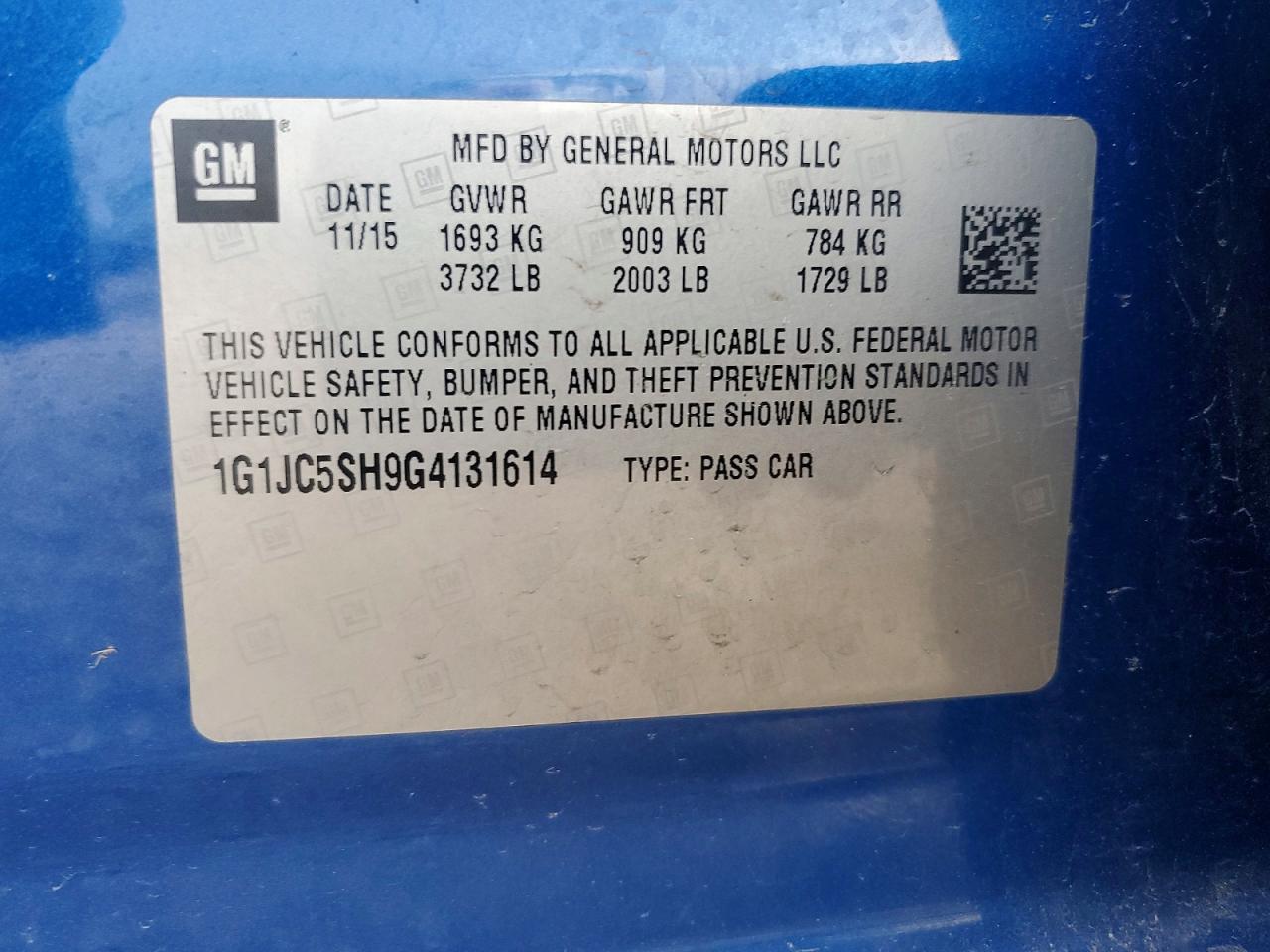 Chevrolet Sonic Lt