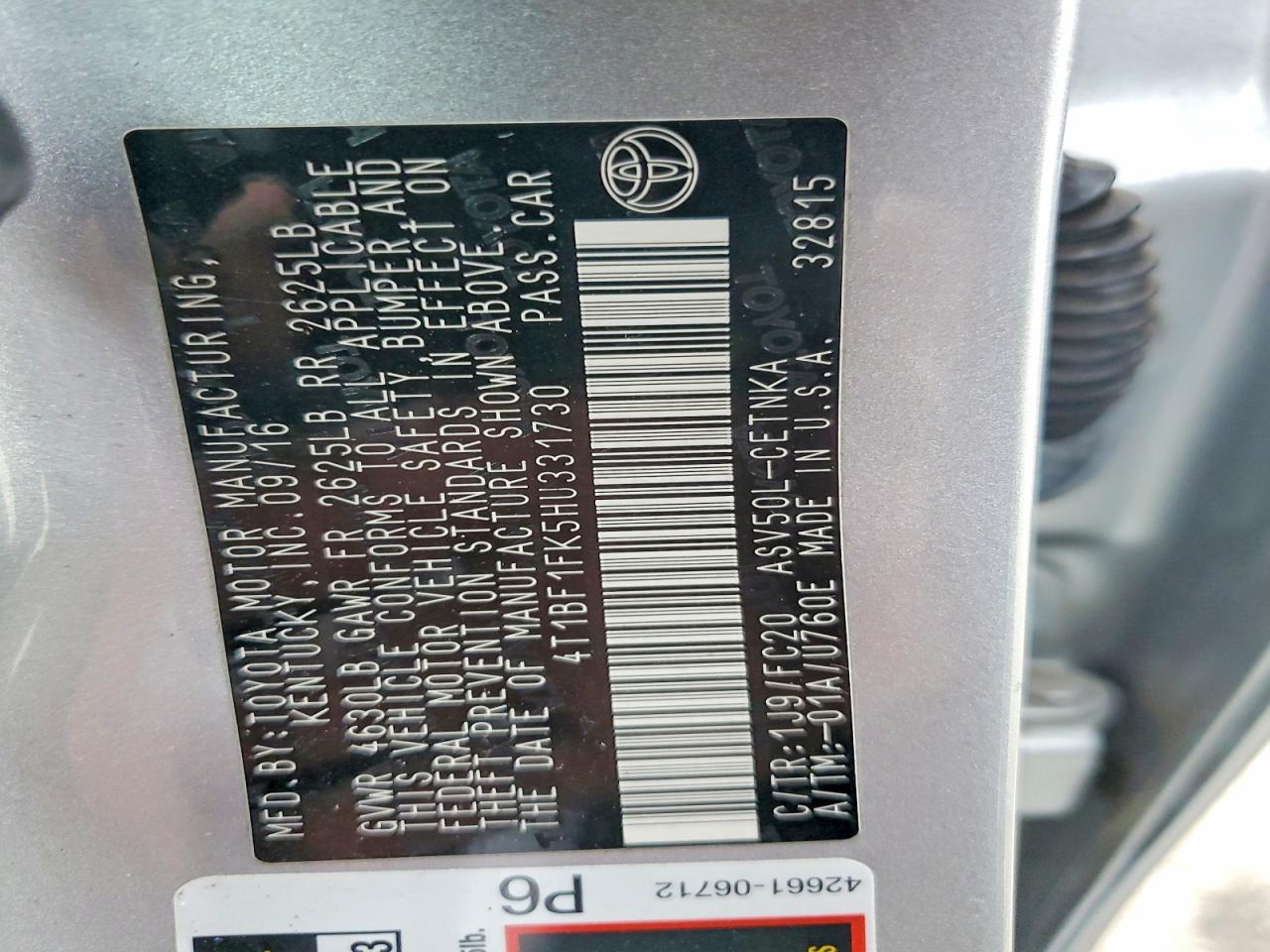 Toyota Camry Le
