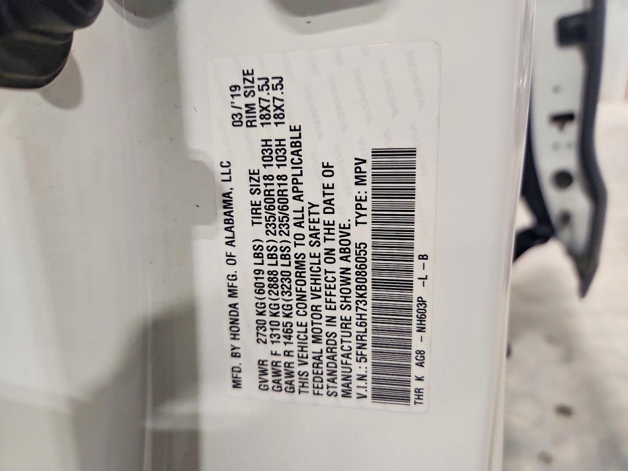 Honda Odyssey Exl