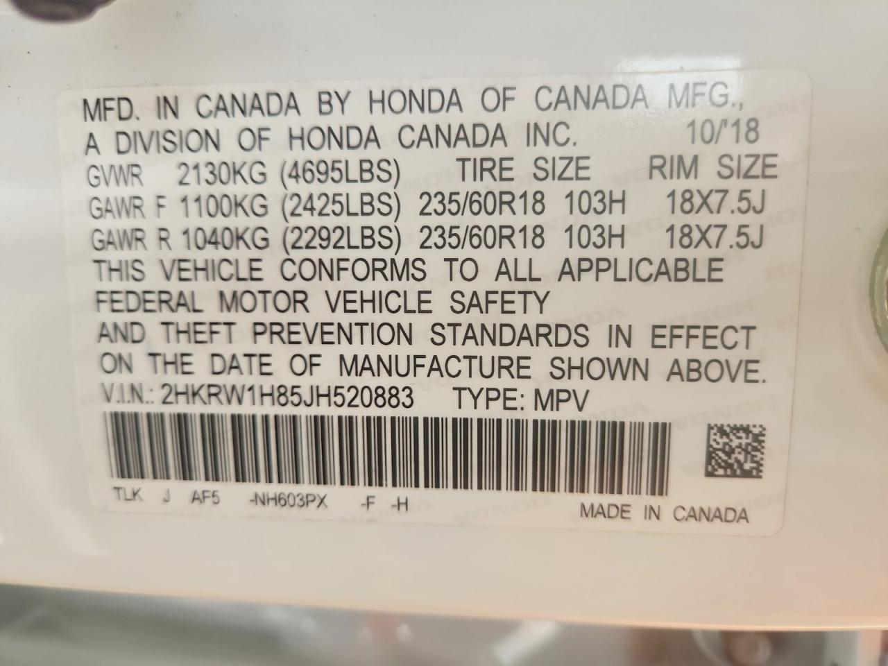 Honda Crv Exl