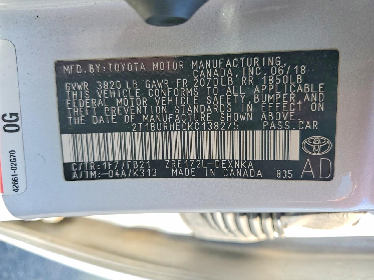 Toyota Corolla Le