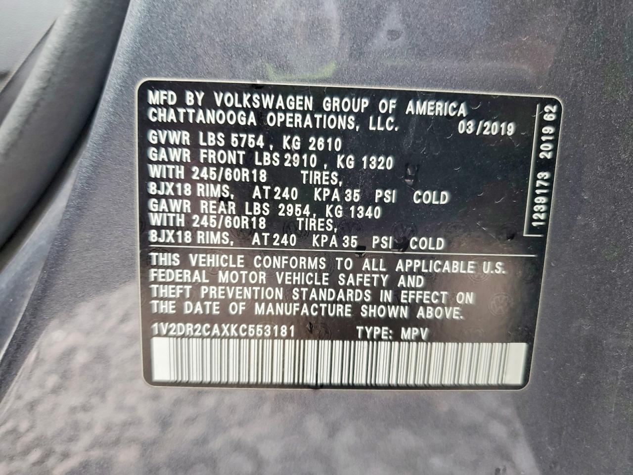 Volkswagen Atlas Se