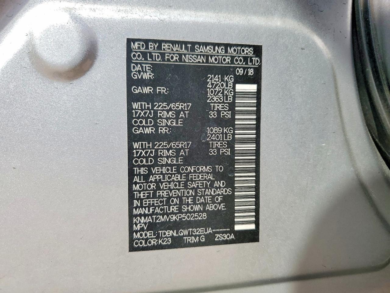 Nissan Rogue Sv