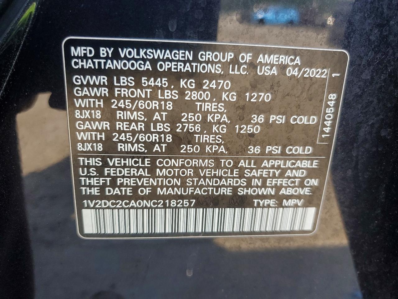Volkswagen Atlas Se