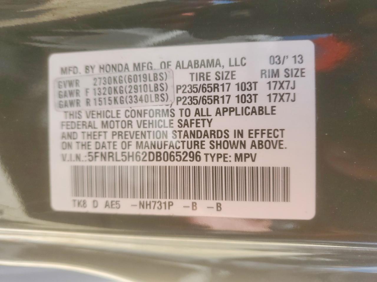 Honda Odyssey Exl