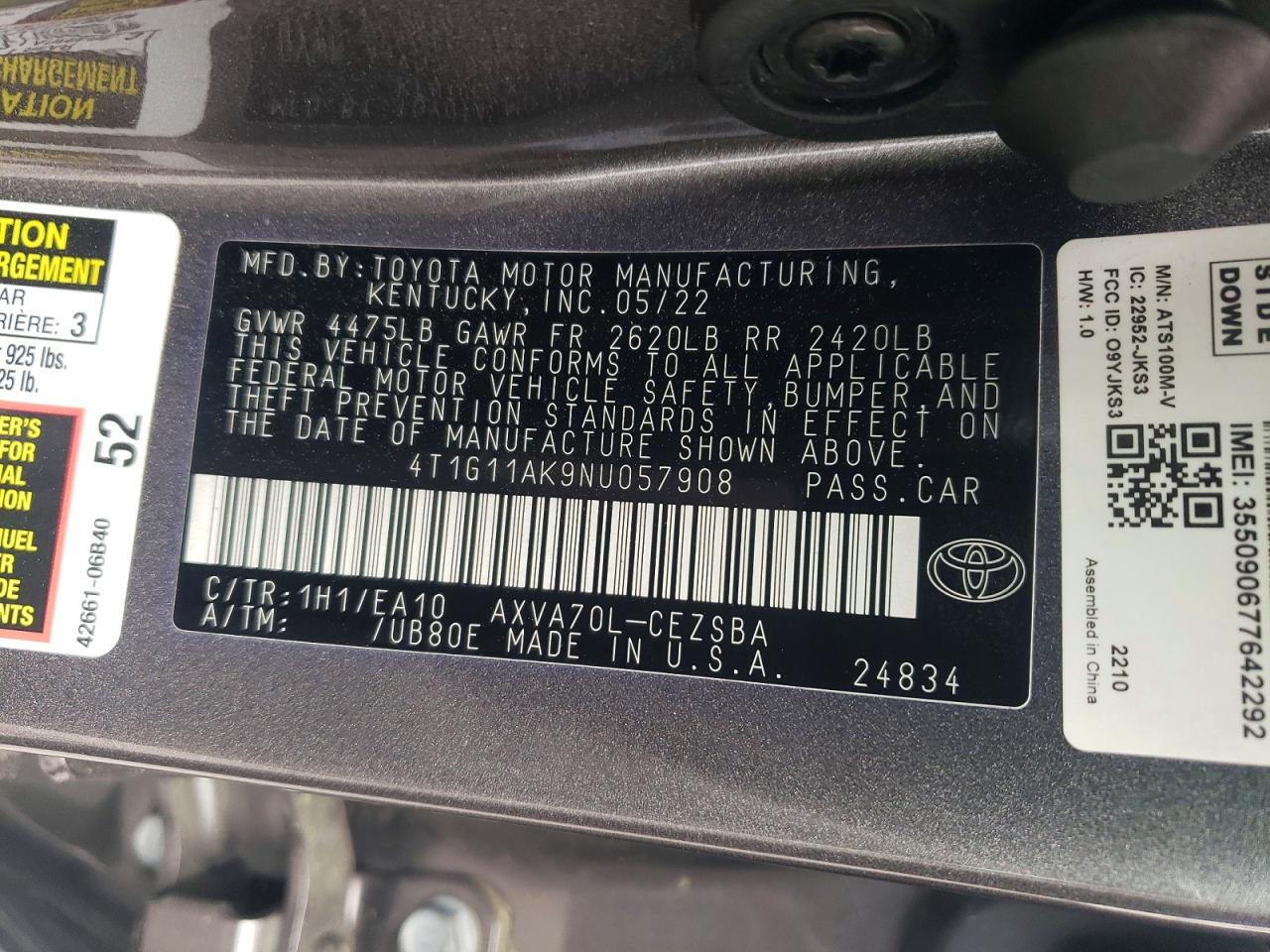 Toyota Camry Se