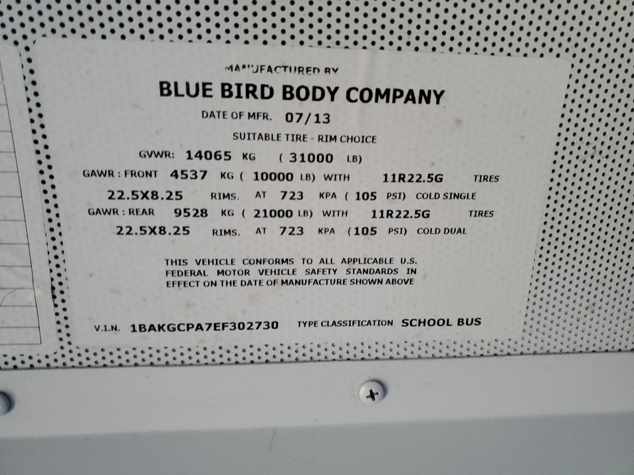 Blue Bird School Bus Transit Bus