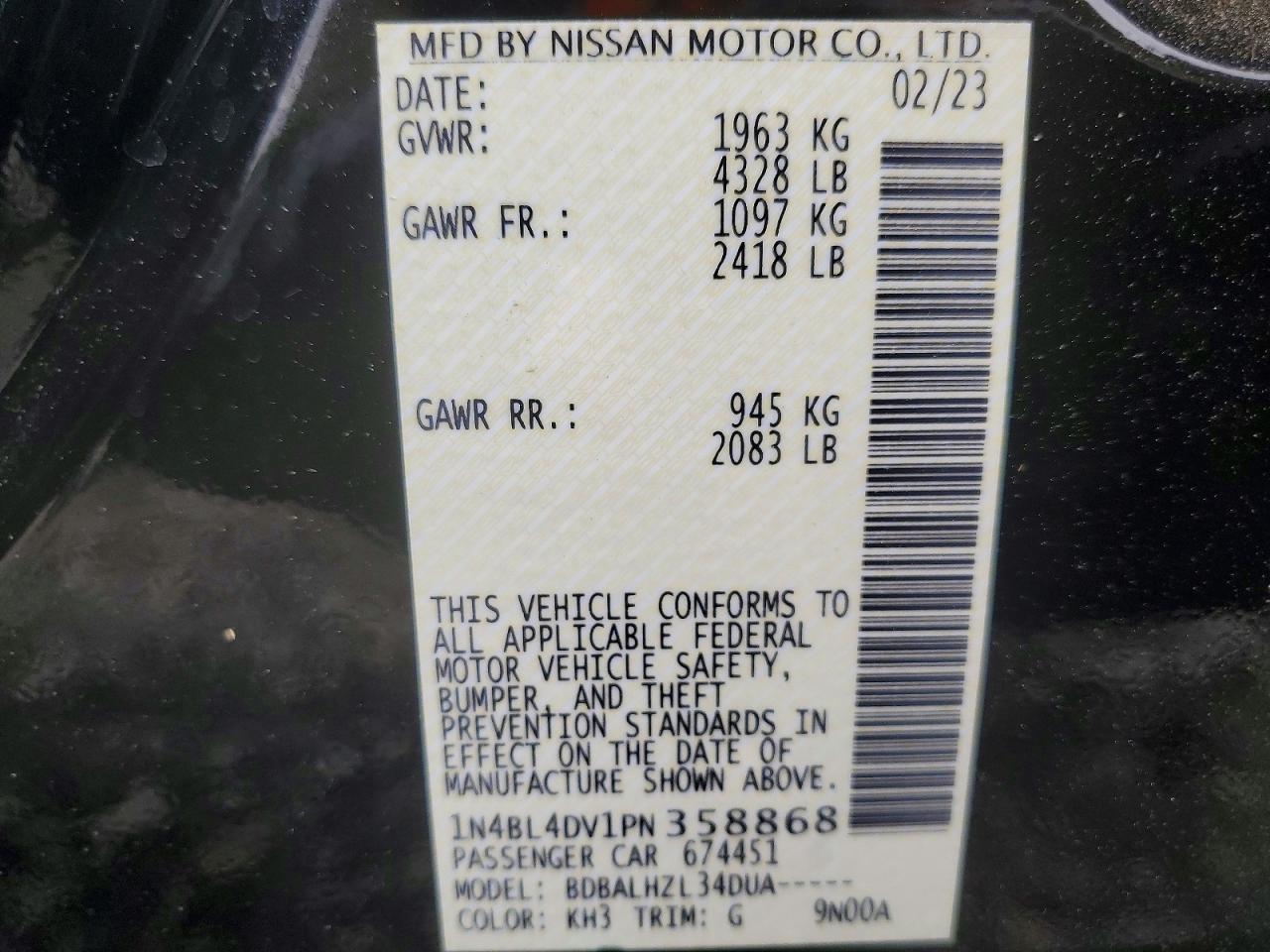 Nissan Altima Sv
