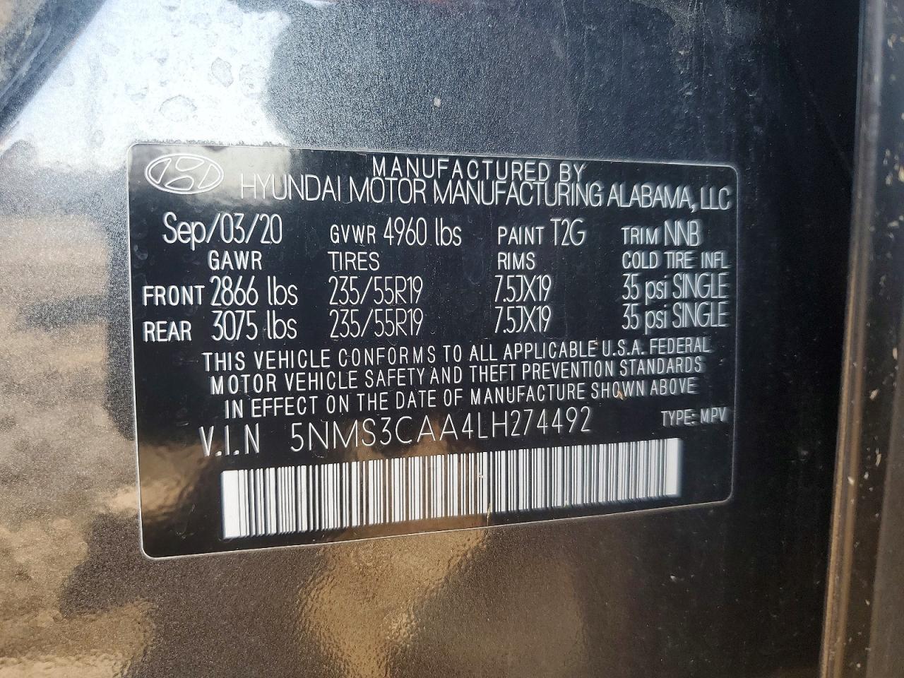 Hyundai SANTA FE Sel 2.0t