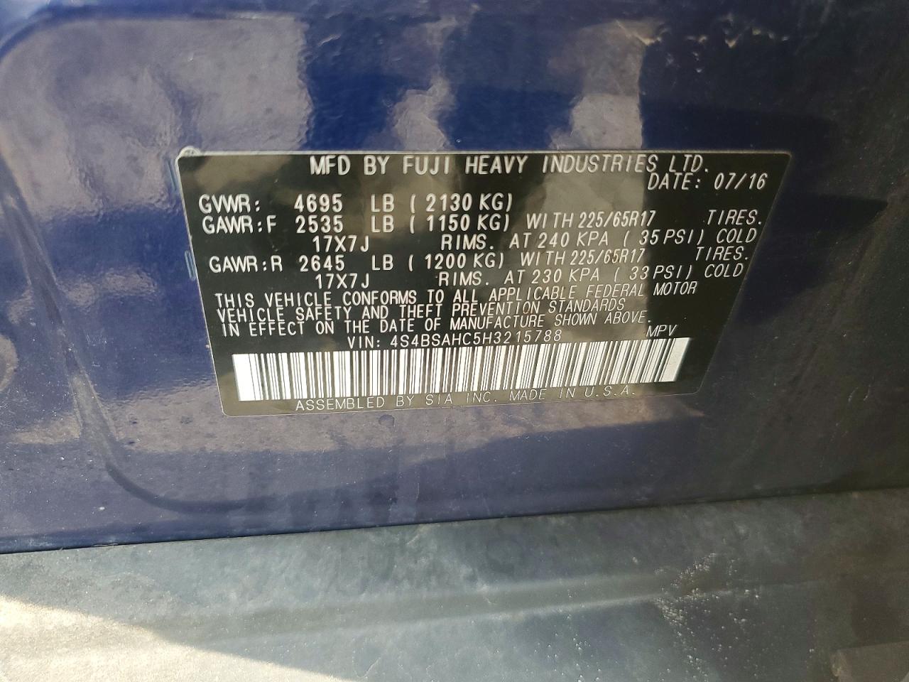 Subaru Outback 2.5i Premium