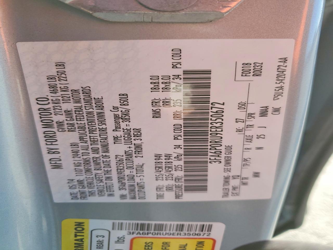 Ford Fusion Titanium Hev