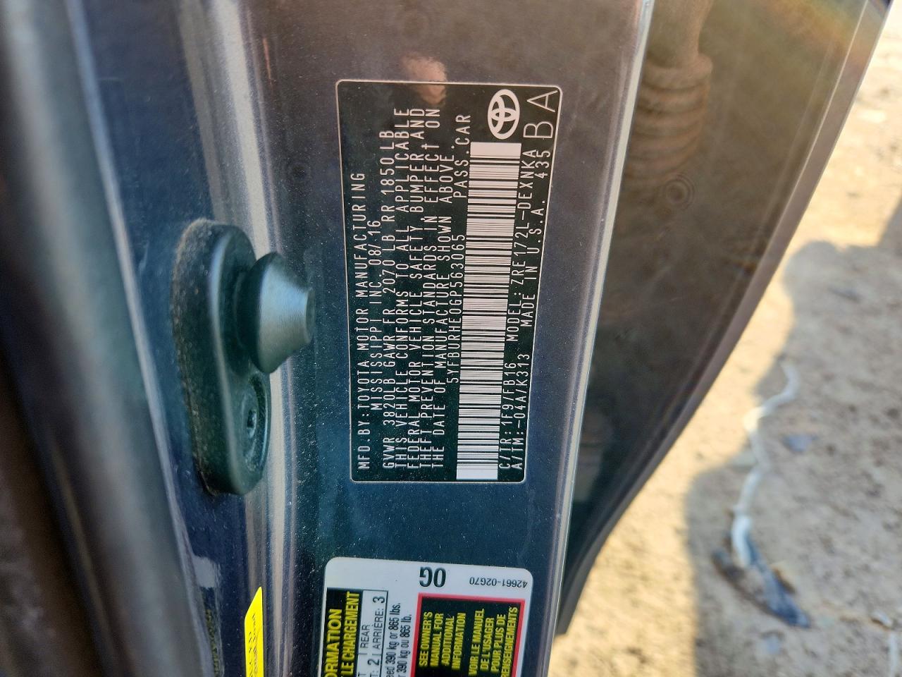 Toyota Corolla Le