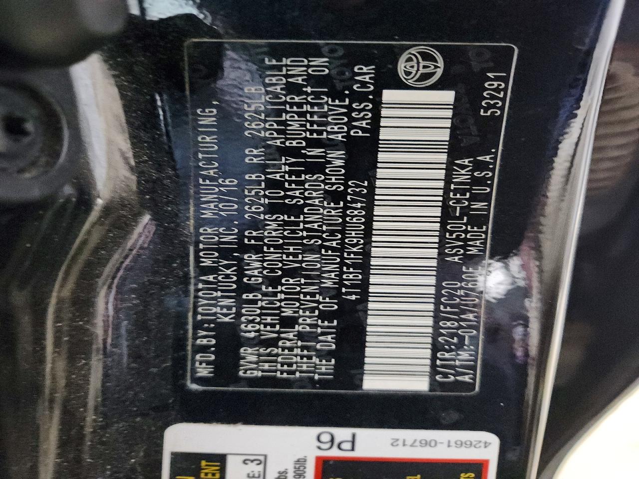 Toyota Camry Le