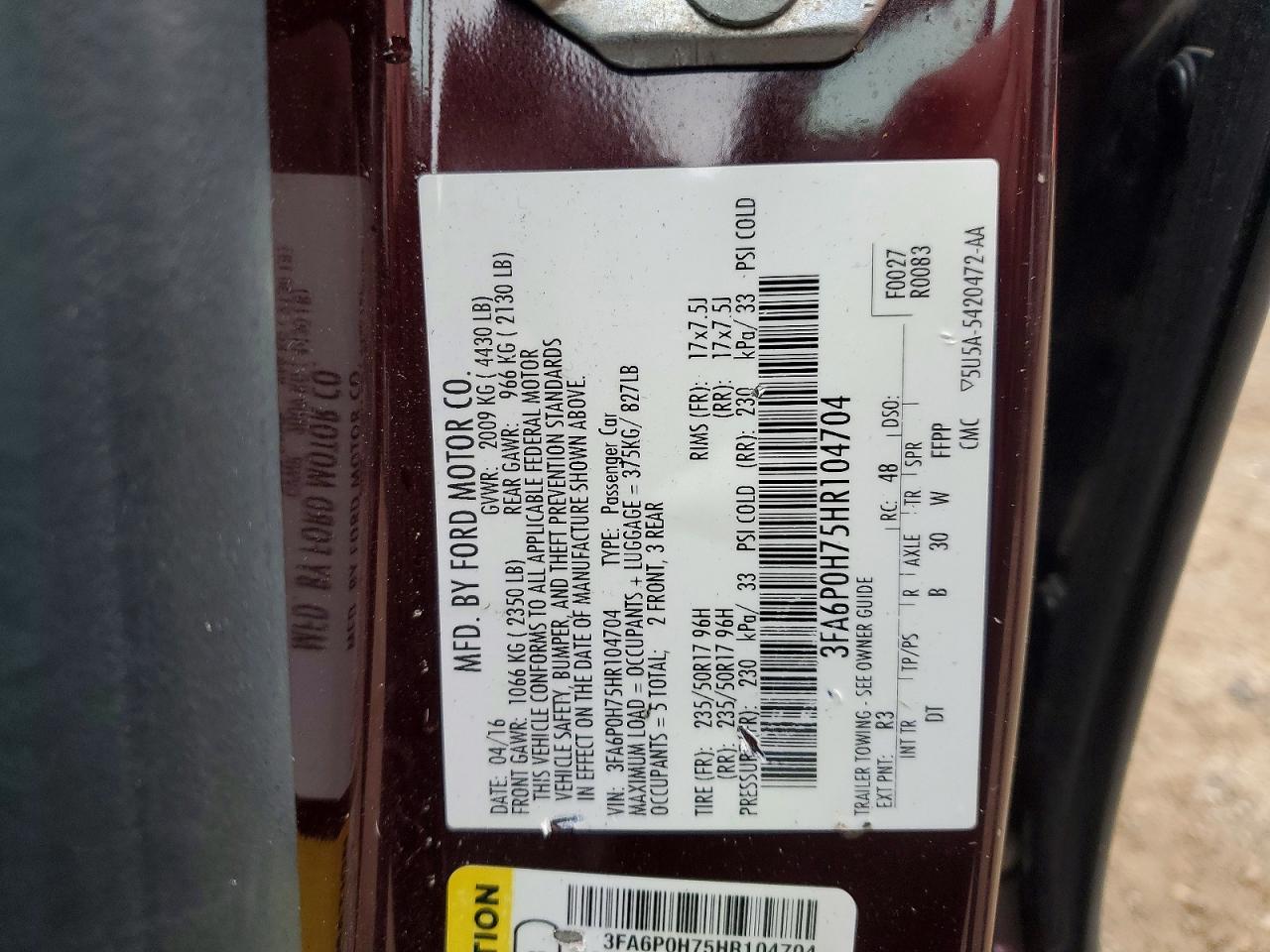 Ford Fusion Se
