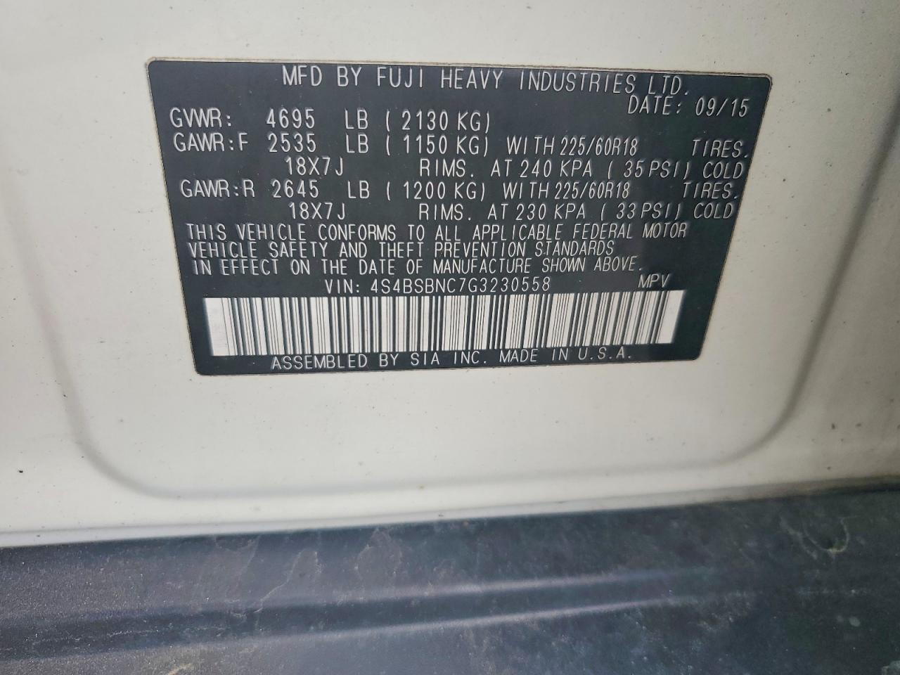 Subaru Outback 2.5i Limited