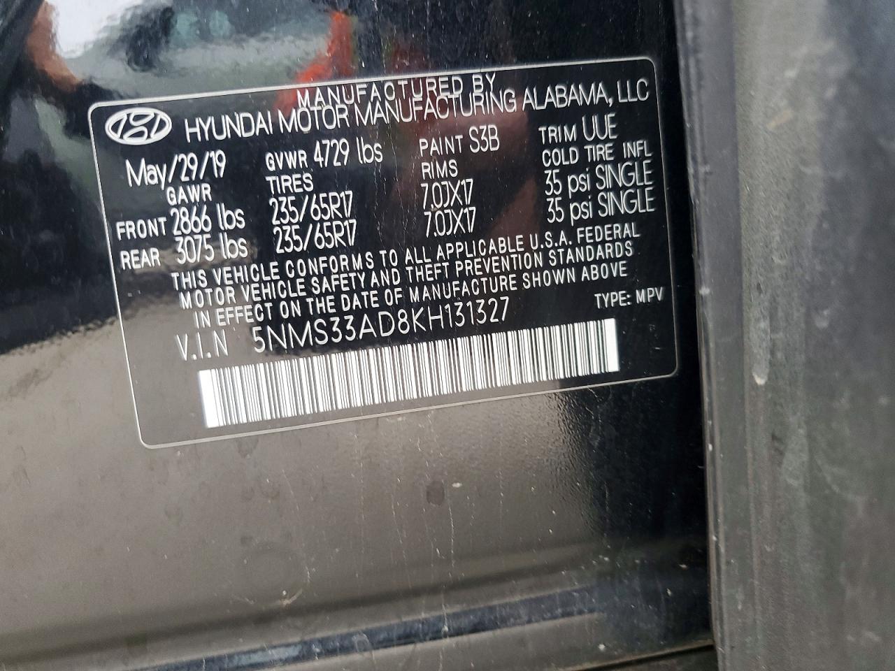 Hyundai SANTA FE Sel 2.4l