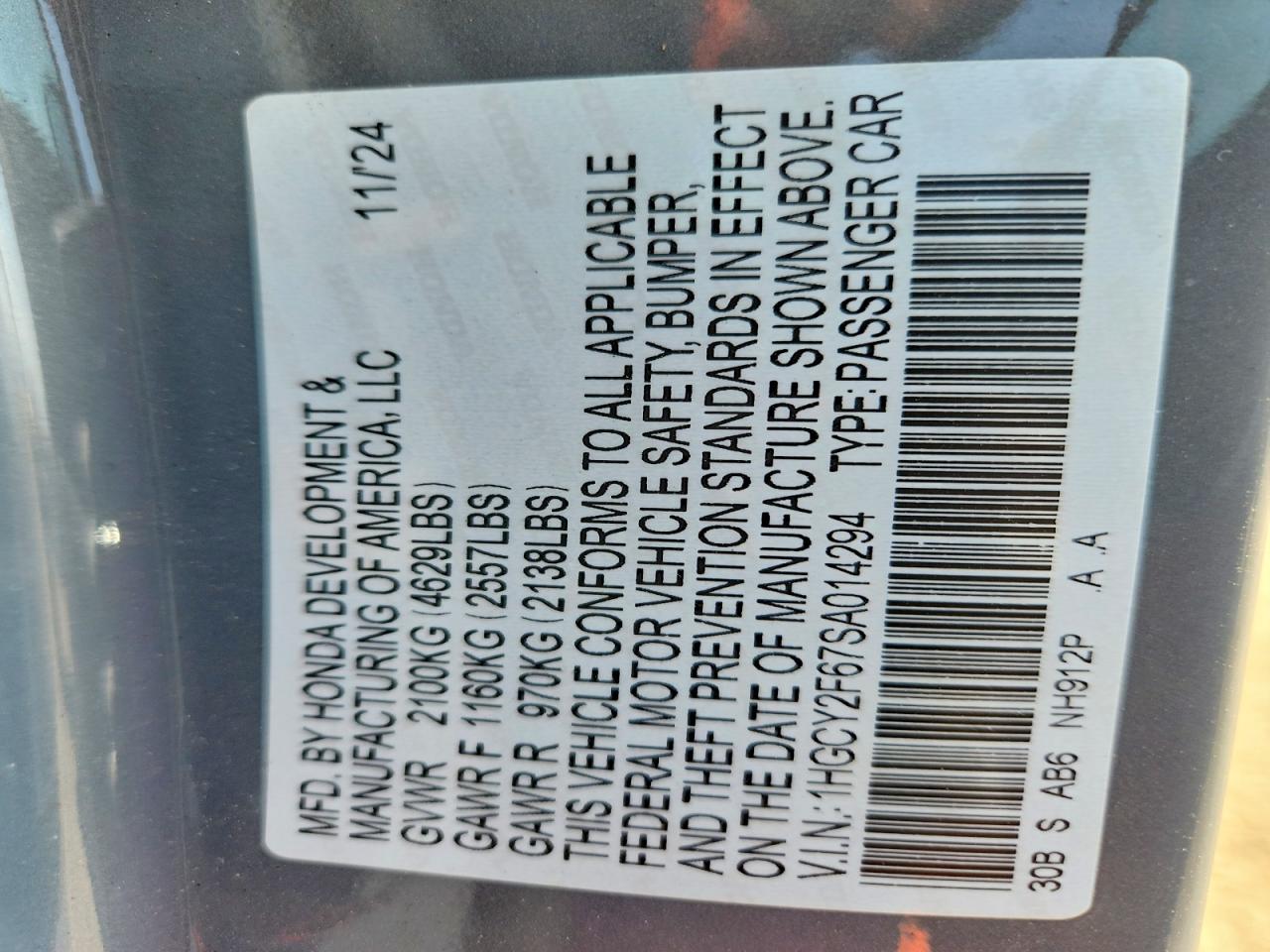 Honda Accord Hybrid Exl