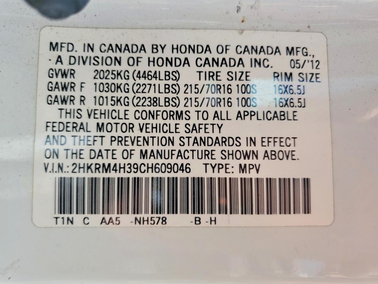 Honda Crv Lx