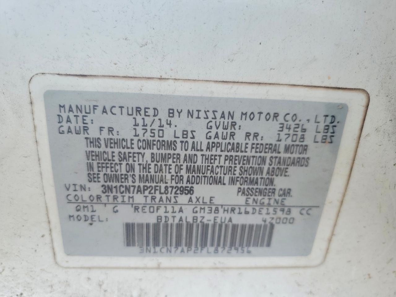 Nissan Versa 1.6 Sv