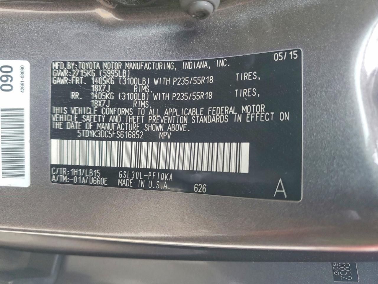 Toyota Sienna Limited Premium 7-passenger
