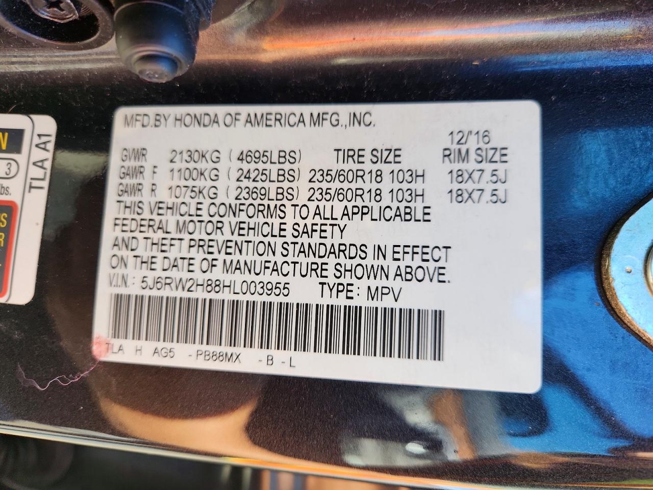 Honda Crv Exl