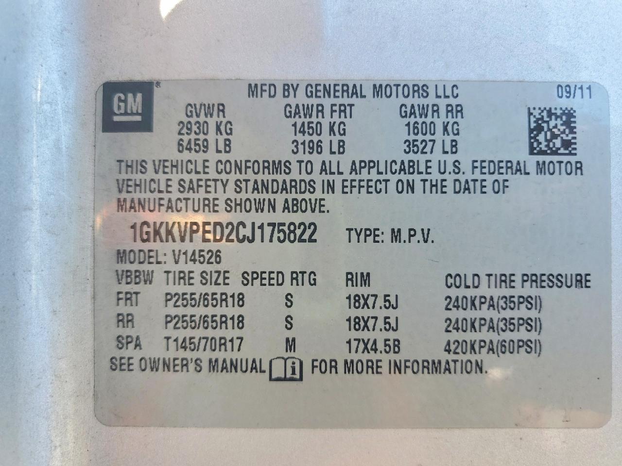 GMC Acadia Sle