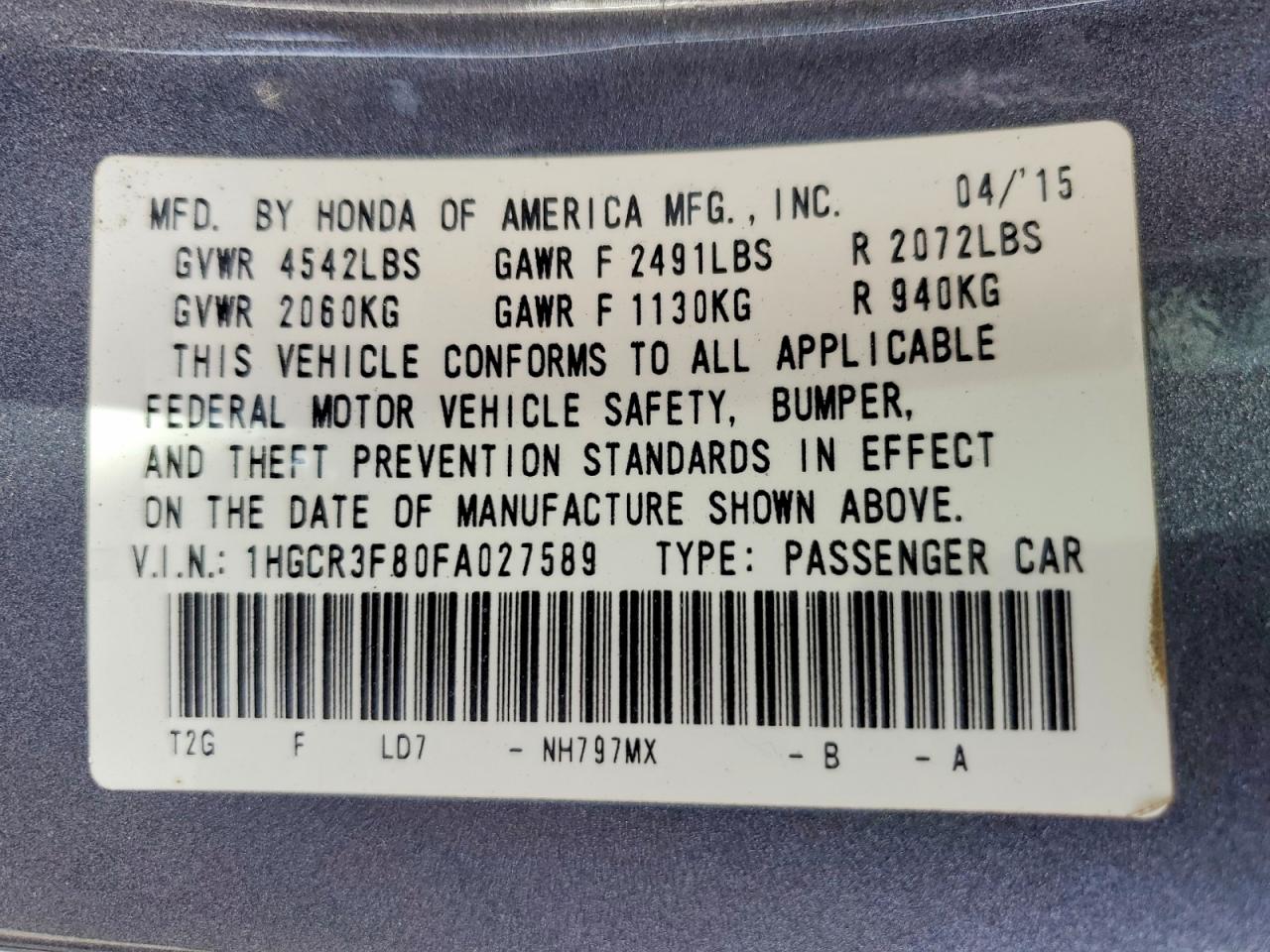 Honda Accord Exl