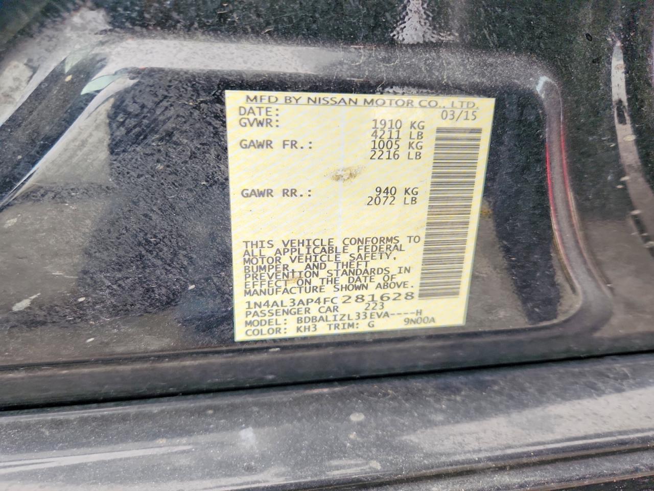 Nissan Altima 2.5 Sv