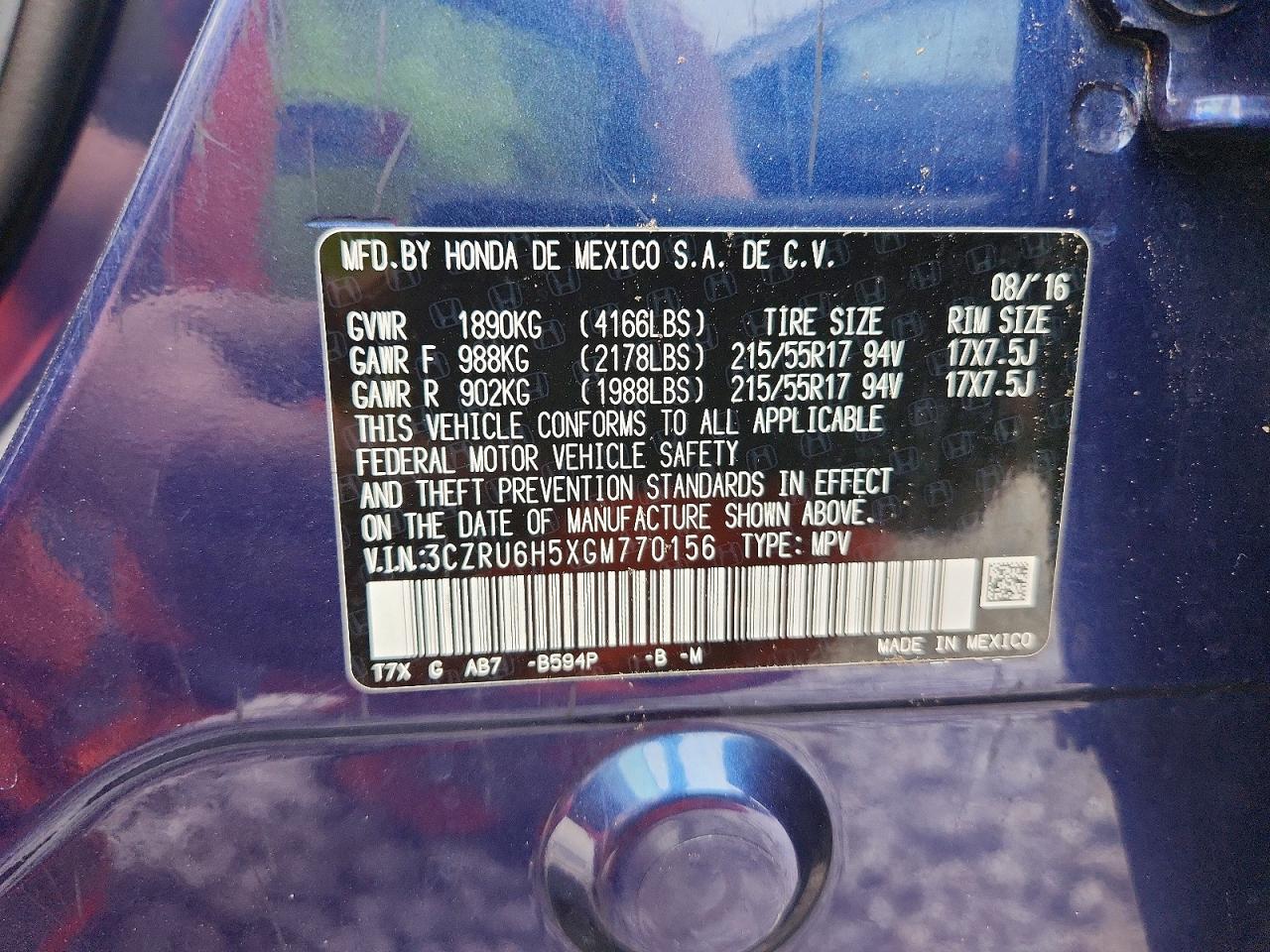 Honda HR-V Ex