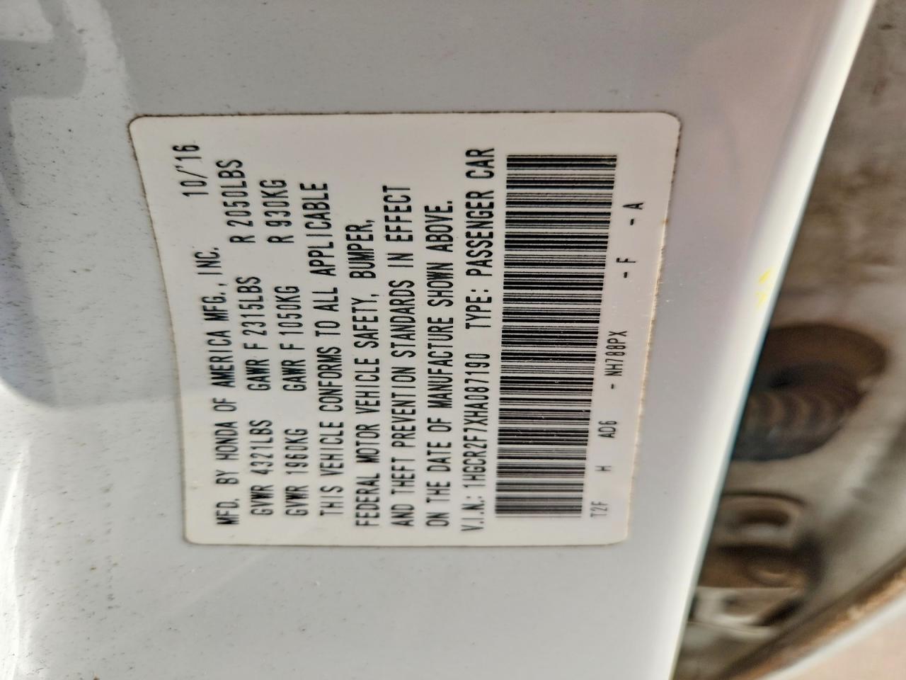 Honda Accord Ex