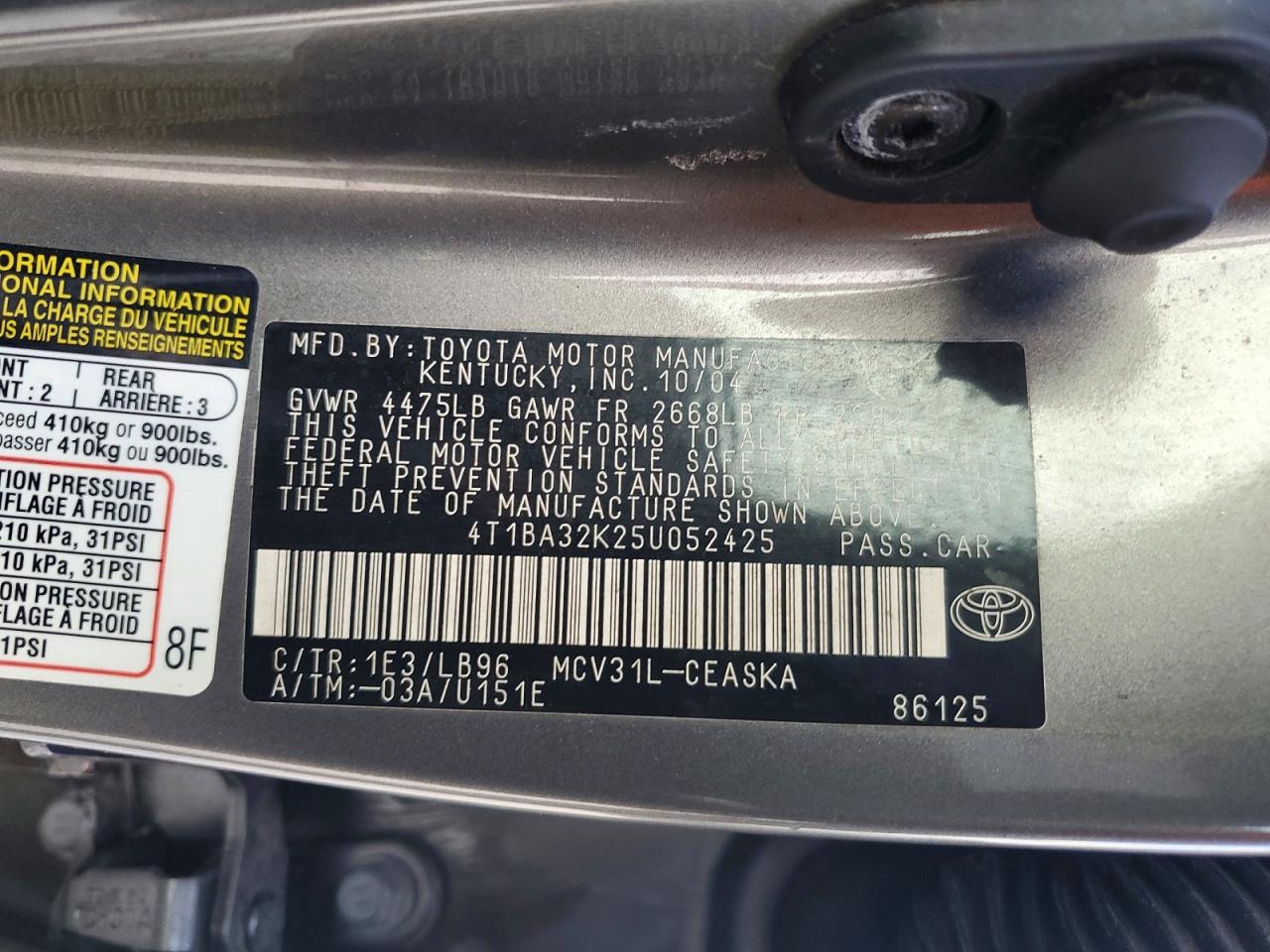 Toyota Camry Se V6