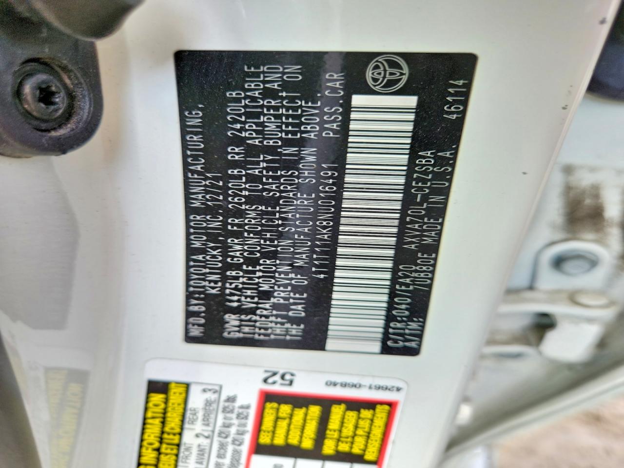 Toyota Camry Se