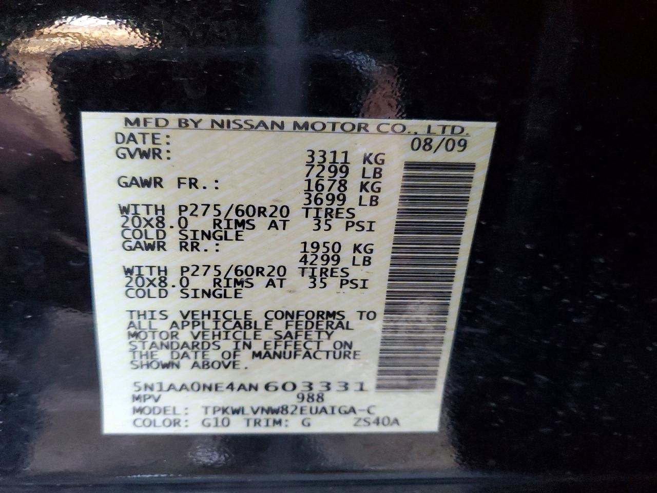 Nissan Armada Platinum