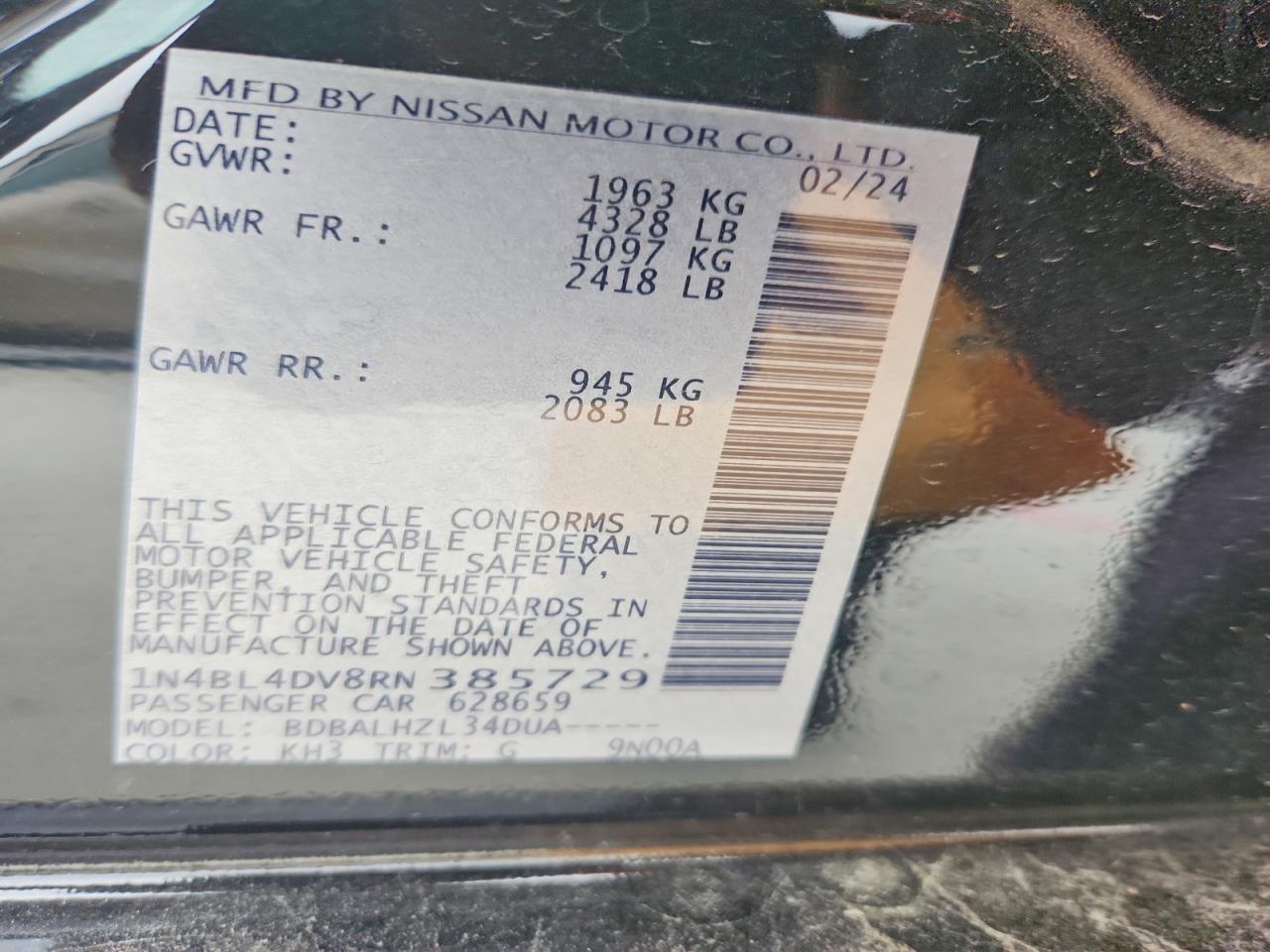 Nissan Altima Sv