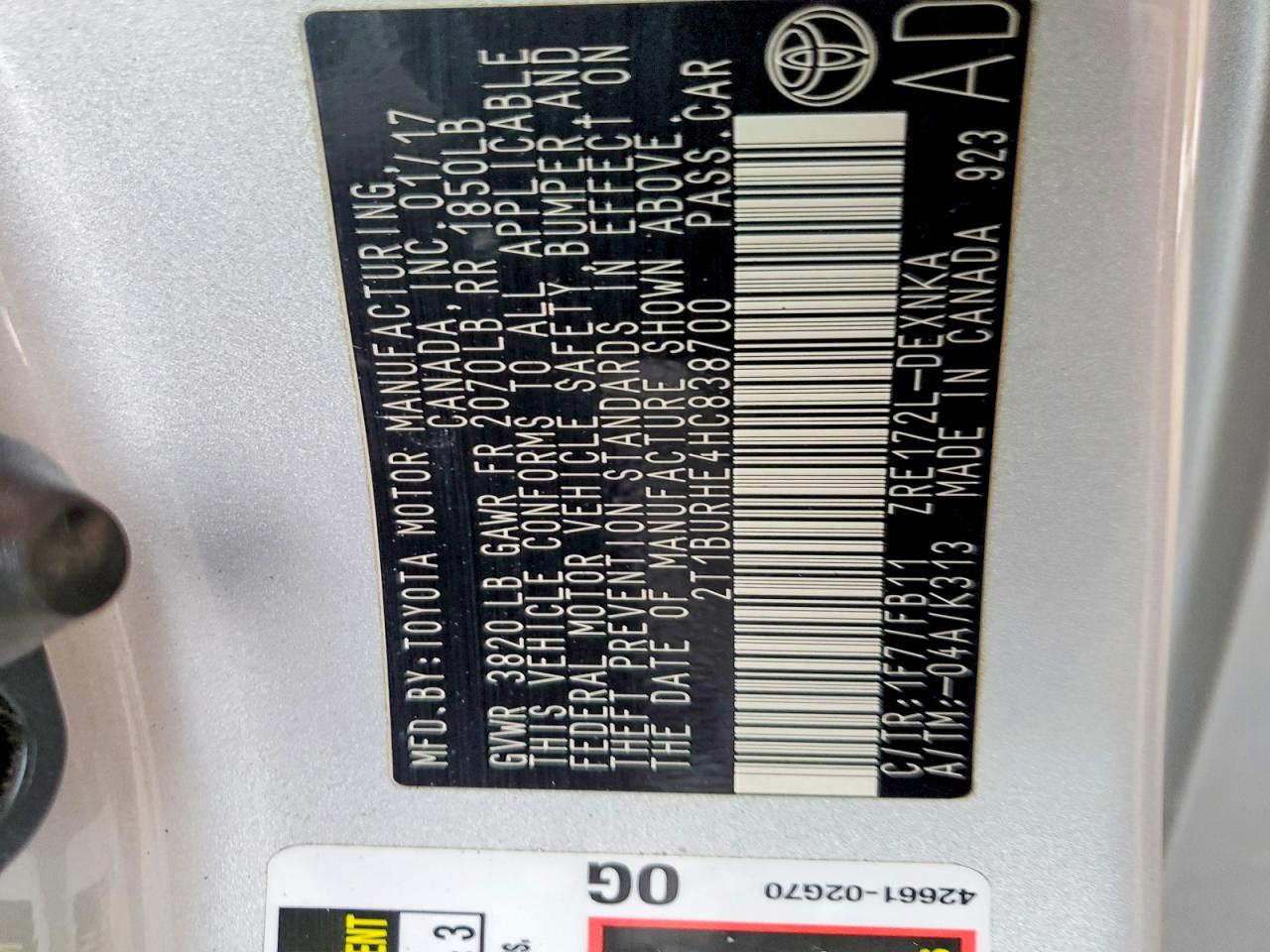 Toyota Corolla Le