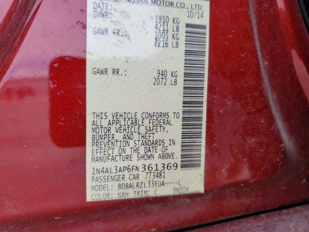 Nissan Altima 2.5 Sl