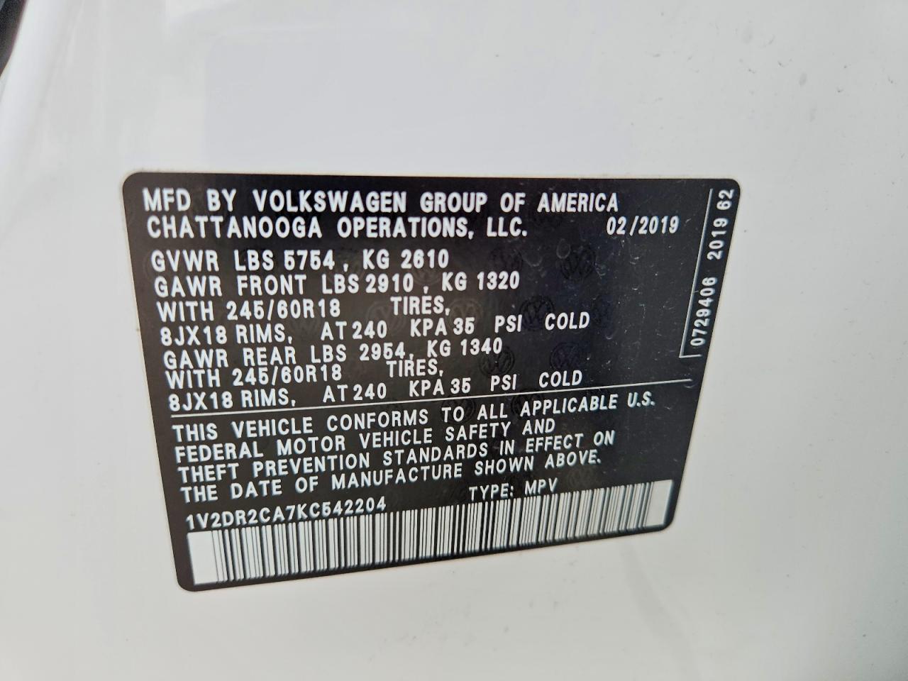 Volkswagen Atlas Se