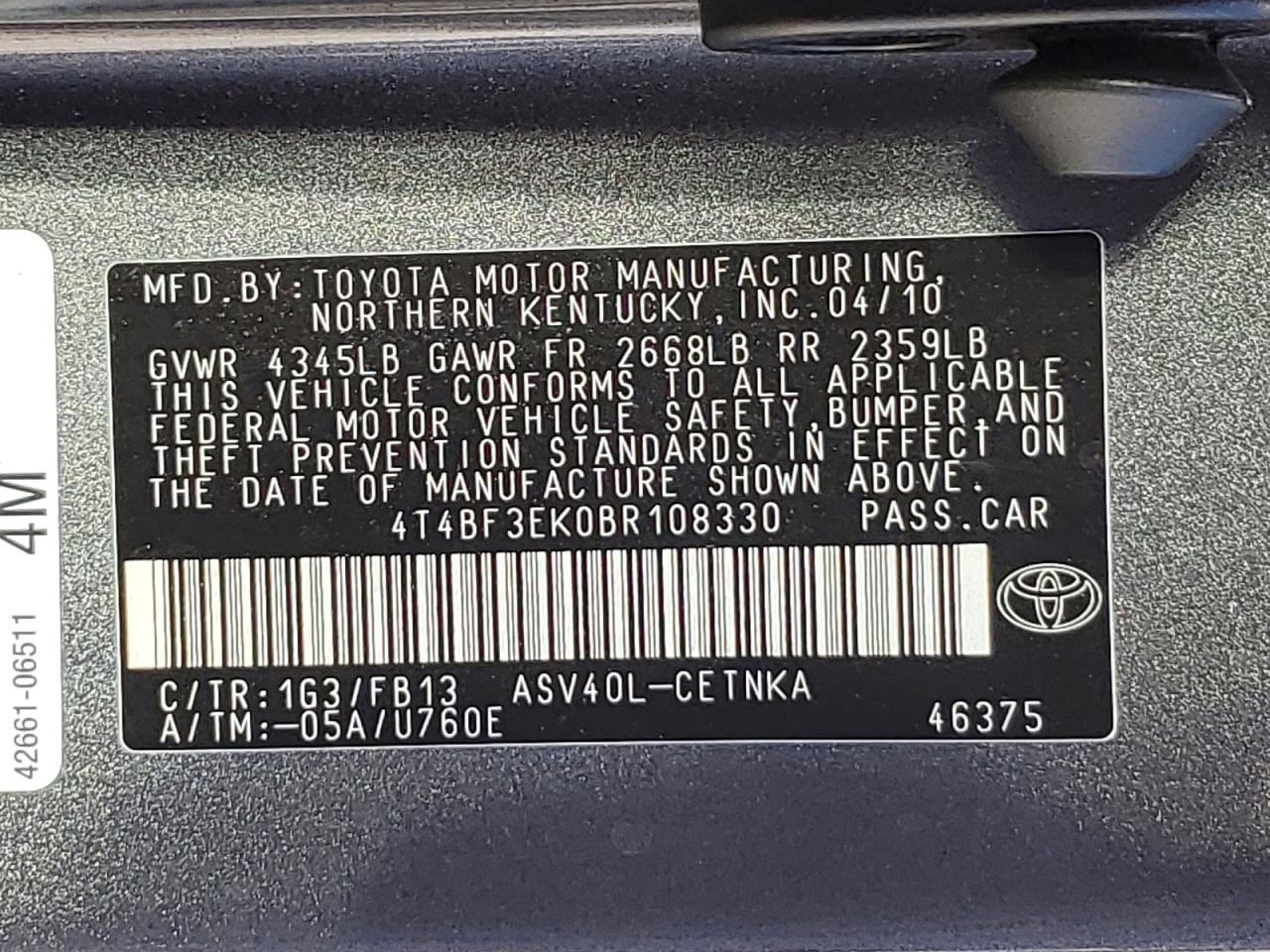 Toyota Camry Le