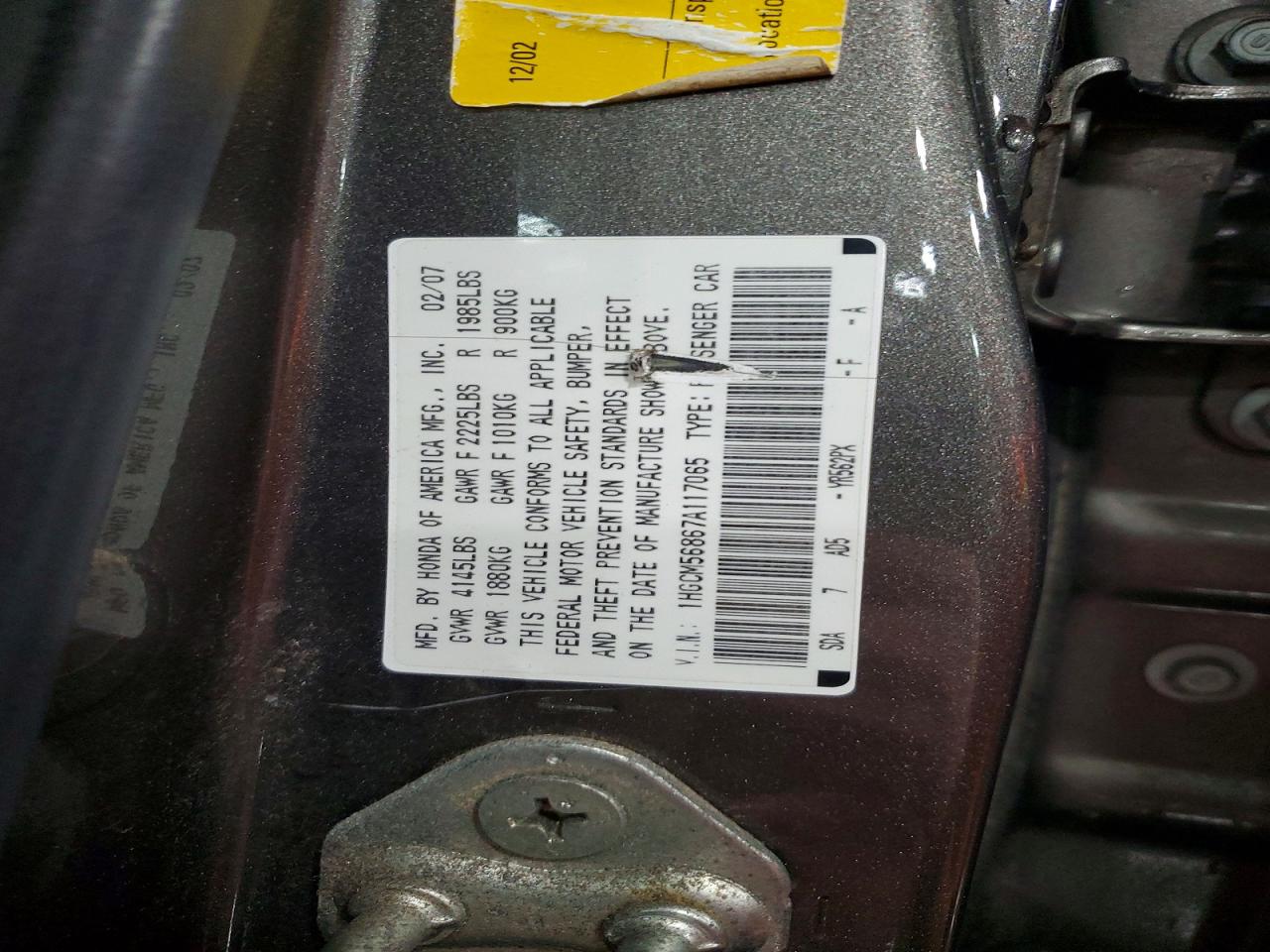 Honda Accord Ex