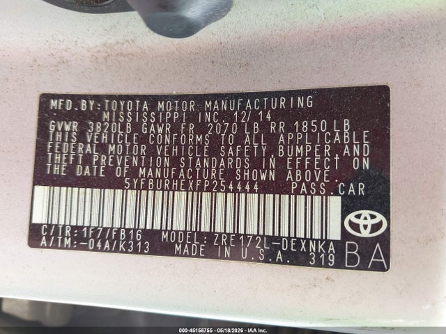 Toyota Corolla Le Plus