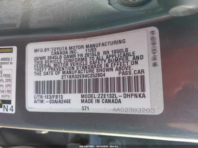 Toyota Matrix Xr