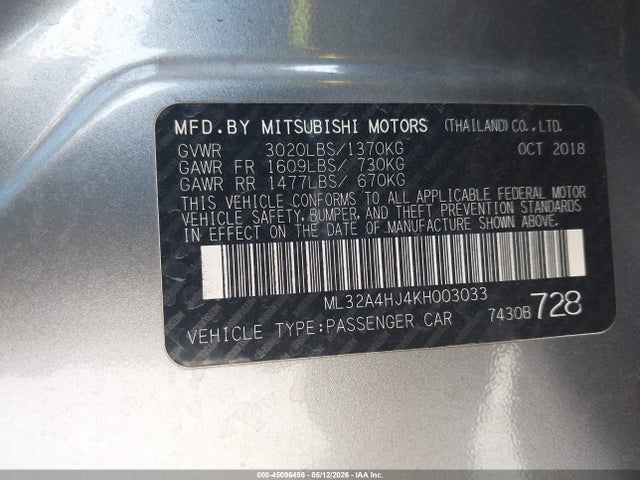 Mitsubishi Mirage Se