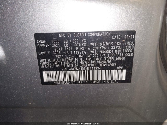 Subaru Ascent Limited