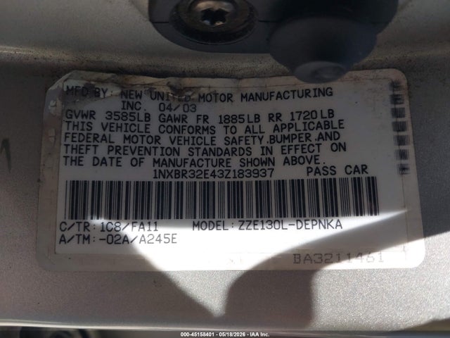 Toyota Corolla Le